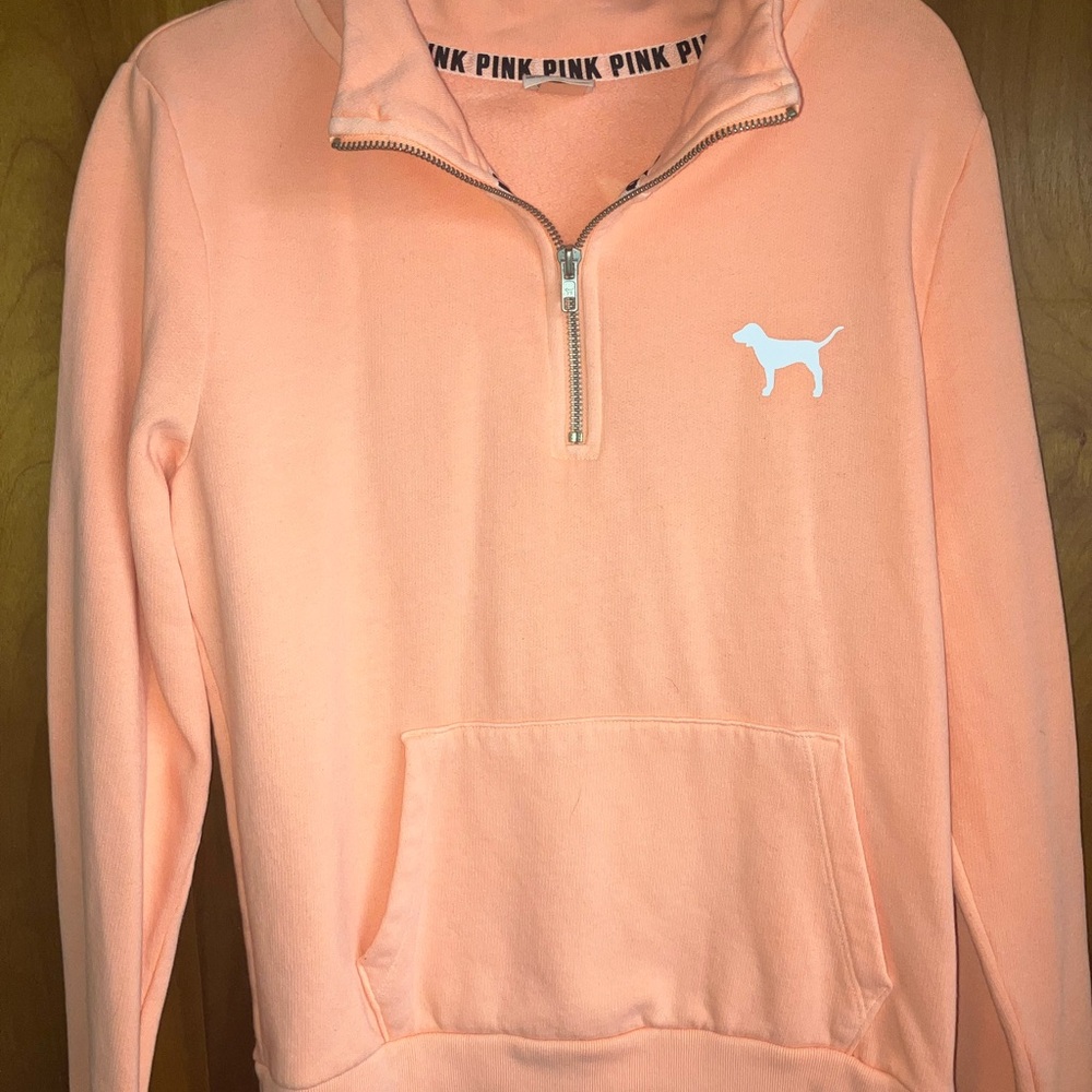 VS Peach Quarter-Zip Pullover